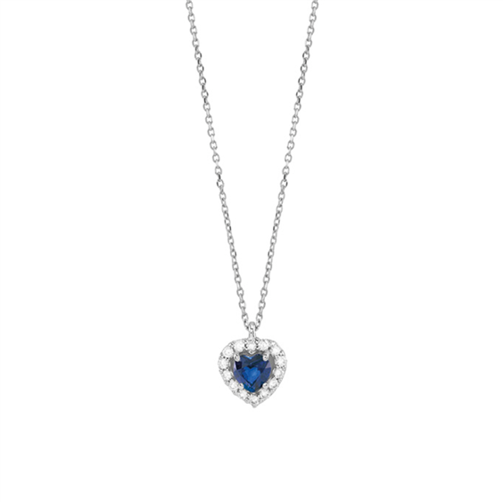 Collana Bliss Donna BL DREAM COLORE in Oro bianco Zaffiro blu 0.44 Ct 20115640 - 20115640